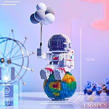 2022 New Astronaut Building Blocks with Light Mini Micro Space Moon Satellite Diamond Block Bricks Constructor Toys for Children